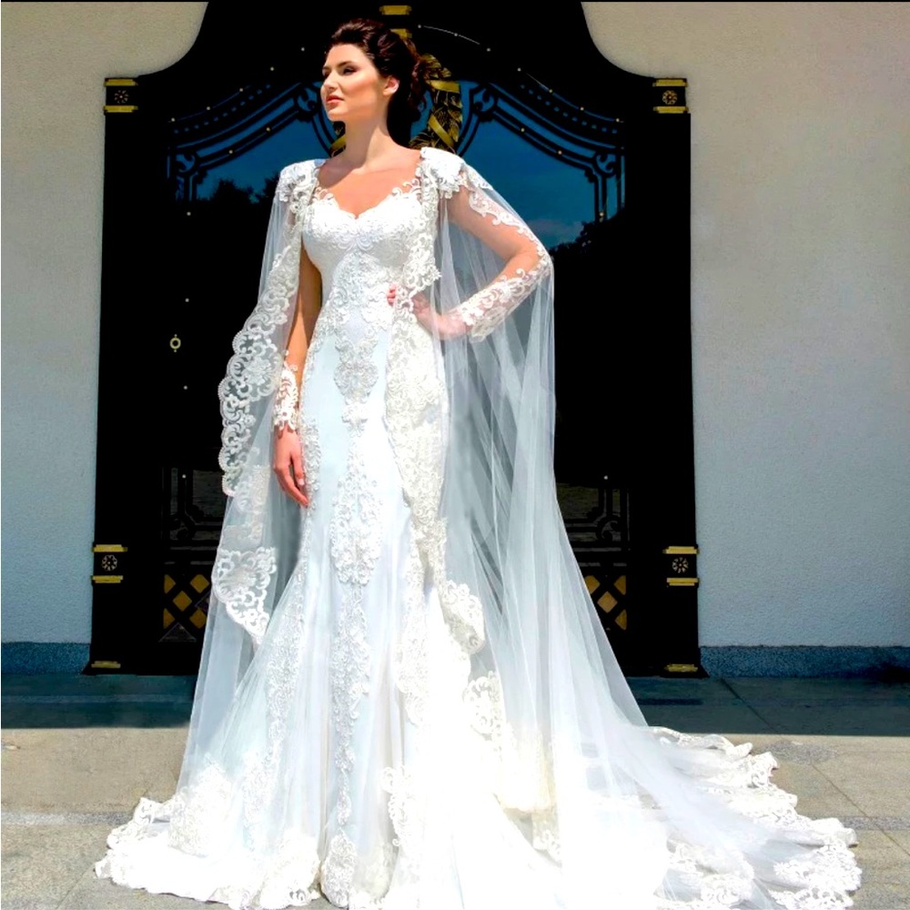 New Wedding Veil Cape
